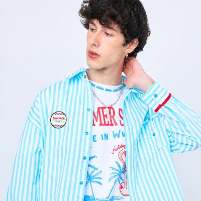 Summer Stripe Shirt (Blue)