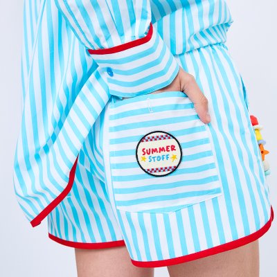 Summer Stripe Shorts (Blue)