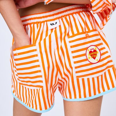 Summer Stripe Shorts (Orange)