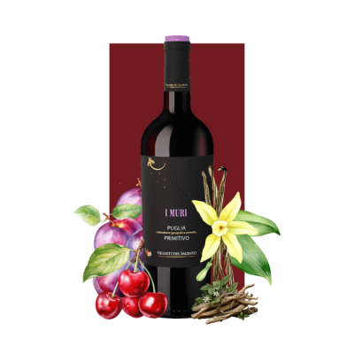 Vigneti del Salento I Muri Primitivo Puglia IGP 750ml