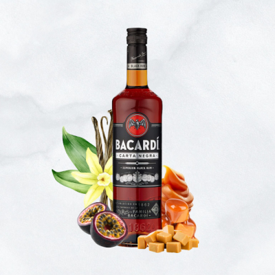 Bacardi Carta Negra Suprior Black Rum 750ml.