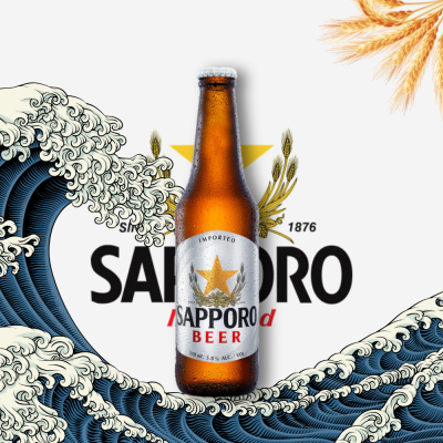 Sapporo Beer 330ml.