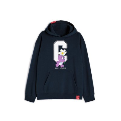 Navy embroidered share bear hoodie