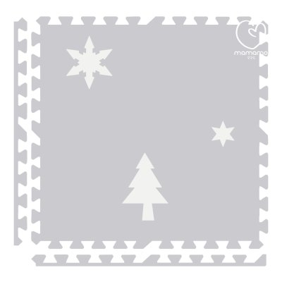 MAMAMO แผ่นรองคลาน จิ๊กซอว์ รุ่นหนา 1.4 cm. ลาย Snow Christmas