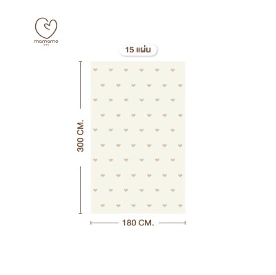 MAMAMO แผ่นรองคลาน จิ๊กซอว์ รุ่นหนา 1.4 cm. ลาย Heart