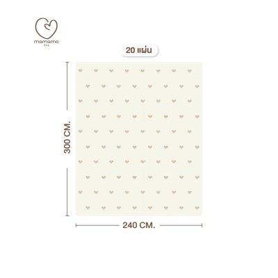 MAMAMO แผ่นรองคลาน จิ๊กซอว์ รุ่นหนา 1.4 cm. ลาย Heart