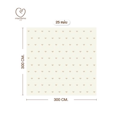 MAMAMO แผ่นรองคลาน จิ๊กซอว์ รุ่นหนา 1.4 cm. ลาย Heart