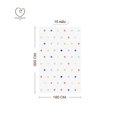 MAMAMO แผ่นรองคลาน จิ๊กซอว์ รุ่นหนา 1.4 cm. ลาย Rainbow Dot