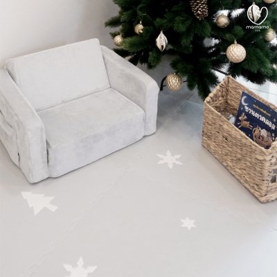 MAMAMO แผ่นรองคลาน จิ๊กซอว์ รุ่นหนา 1.4 cm. ลาย Snow Christmas