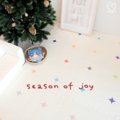 MAMAMO แผ่นรองคลาน จิ๊กซอว์ รุ่นหนา 1.4 cm. ลาย Snow Christmas