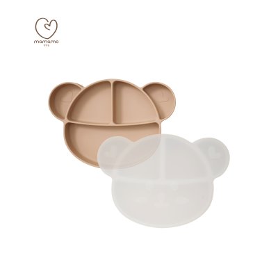 จานซิลิโคน Bear Brown