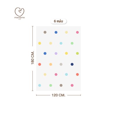แผ่นรองคลาน Rainbow Dot 6 แผ่น