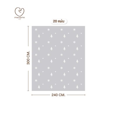 MAMAMO แผ่นรองคลาน จิ๊กซอว์ รุ่นหนา 1.4 cm. ลาย Snow Christmas