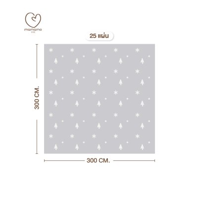 MAMAMO แผ่นรองคลาน จิ๊กซอว์ รุ่นหนา 1.4 cm. ลาย Snow Christmas