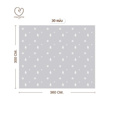 MAMAMO แผ่นรองคลาน จิ๊กซอว์ รุ่นหนา 1.4 cm. ลาย Snow Christmas
