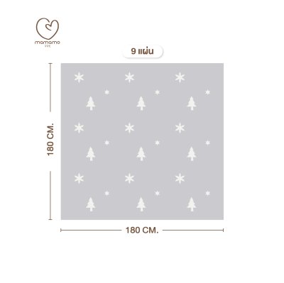 MAMAMO แผ่นรองคลาน จิ๊กซอว์ รุ่นหนา 1.4 cm. ลาย Snow Christmas