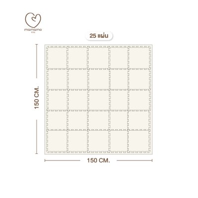 MAMAMO แผ่นรองคลาน จิ๊กซอว์ ขนาด 30x30 cm. หนา 1.4 cm.