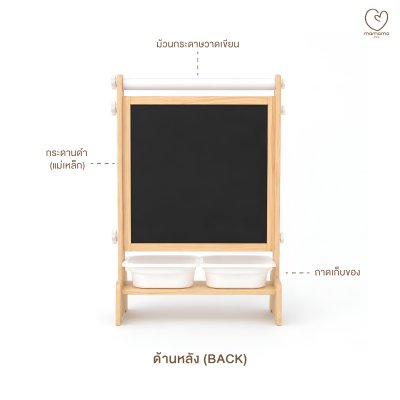 Mamamo กระดานไวท์บอร์ด สำหรับเด็ก 5-in-1 Kids Whiteboard