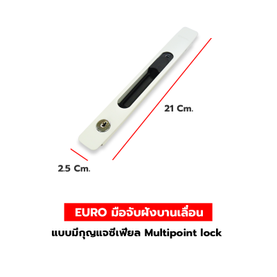 EURO มือจับฝังบานเลื่อนแบบมีกุญแจซีเฟียล Multipoint lock   KL CIFIAL #ZTS211S
