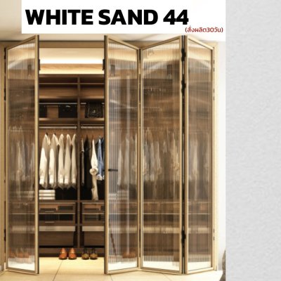 WHITE SAND 44 : ชุดบานเฟี้ยมสลิม ไลน์ พรีเมียร์ PRMIER Slim LINE Bi-FOLD