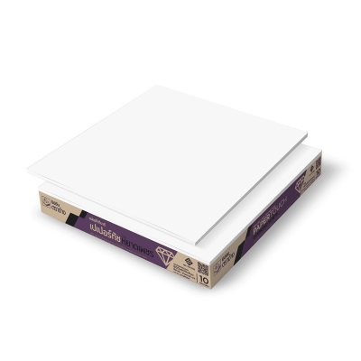 แผ่นฝ้าทีบาร์ยิปซัมพิมพ์ลาย เปเปอร์ทัช ตราช้าง ขนาด 600x600x8 มม. ลายหยาดเพชร