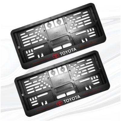 กรอบป้ายทะเบียนรถยนต์ พลาสติก PP สีดำ