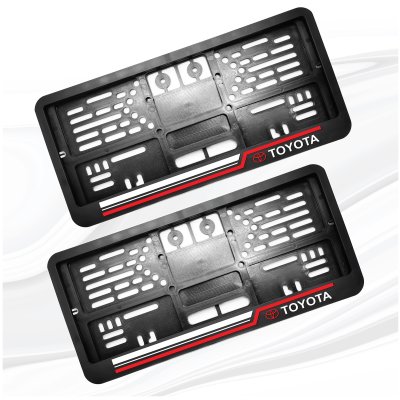 กรอบป้ายทะเบียนรถยนต์ พลาสติก PP สีดำ