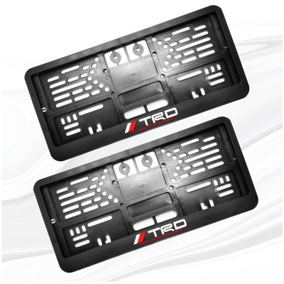 กรอบป้ายทะเบียนรถยนต์ พลาสติก PP สีดำ