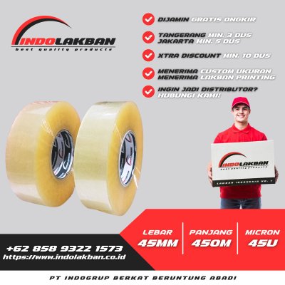 Lakban Bening 45mm x 500y x 45u