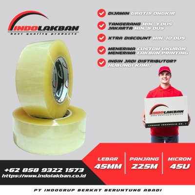Lakban Bening 45mm x 250y x 45u