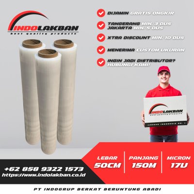 Plastik Wrapping Bening 50cm x 150m x 17u