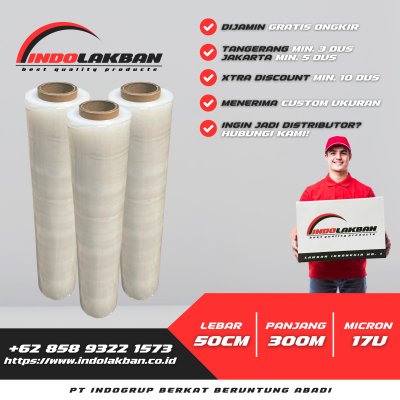 Plastik Wrapping Bening 50cm x 300m x 17u