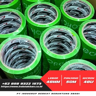 Lakban Marketplace Tokopedia Hijau 48mm x 55y x 48u