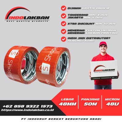 Lakban Marketplace Shopee Orange 48mm x 55y x 48u
