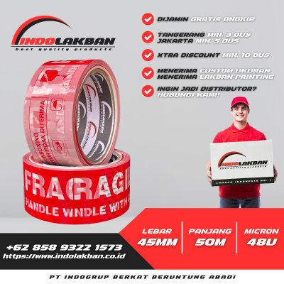 Lakban Fragile Mix 45mm x 55y x 48u