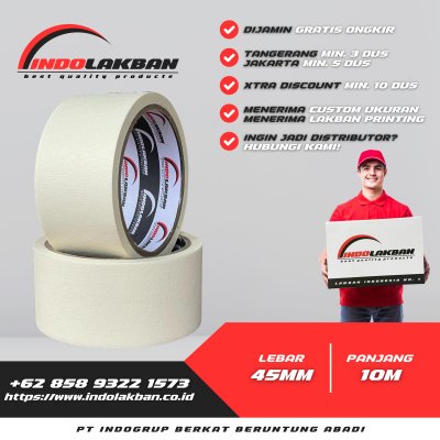 Lakban Kertas / Masking Tape 45mm x 11y
