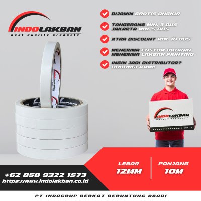 Double Tape Kertas 12mm x 11y Double Tape Kertas 12mm x 11y