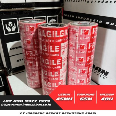 Lakban Fragile Mix 45mm x 72y x 48u