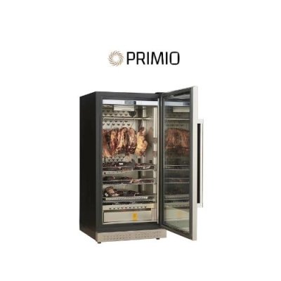 Primio dry ager cabinet, stainless steel dry aging fridge for meat with glass door and digital controls