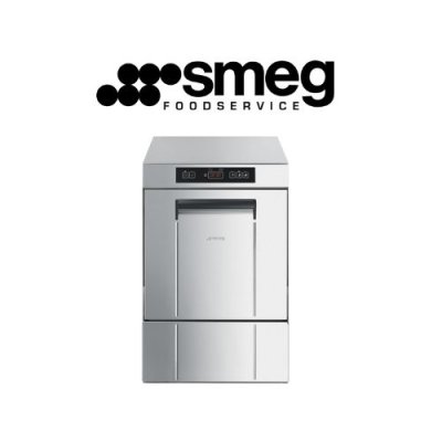SMEG UG405DM glass washer, compact undercounter commercial dishwasher for glassware in stainless steel