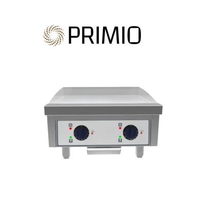 Primio GH24 heavy duty gas griddle, commercial flat-top grill with stainless steel construction for professional kitchens