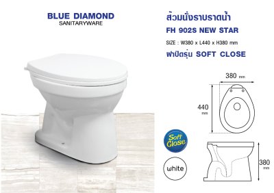 สุขภัณฑ์ นั่งราบราดน้ำ