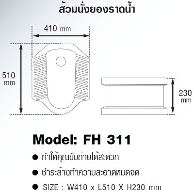 สุขภัณฑ์ นั่งยองราดน้ำ