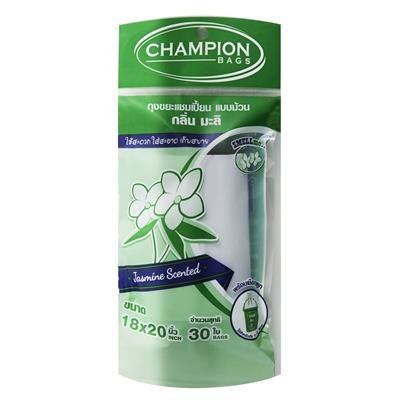 ถุงขยะม้วนกลิ่นมะลิ 18x20 นิ้ว (แพ็ค30ใบ) CHAMPION