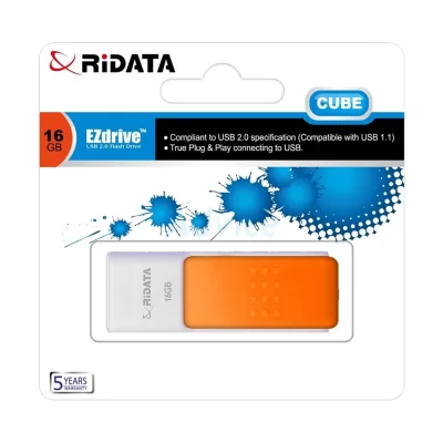 16GB Flash Drive RIDATA (CUBE) White/Orange 16GB Flash Drive RIDATA (CUBE) White/Orange