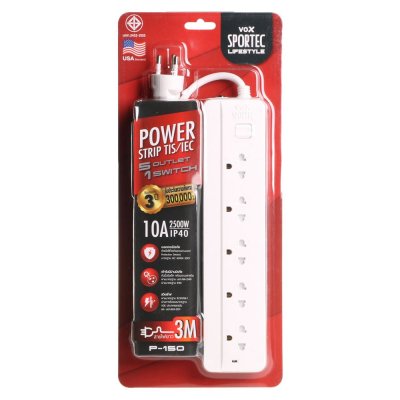 ปลั๊กไฟ VOX Sportec Grow SG-150 5Outlet 1Switch  3M (3Y)