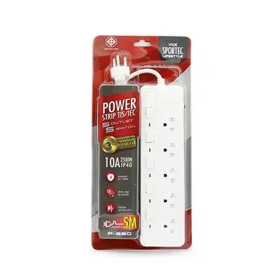 ปลั๊กไฟ VOX SPORTTEC VG01-15502 5Outlet 5Switch 5M (3Y)