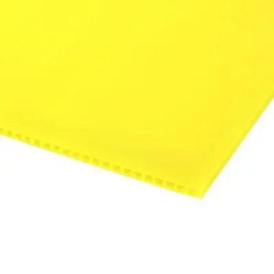 แผ่นฟิวเจอร์บอร์ด หนา 3 มม. PLANGO ขนาด 65x122 ซม. สีเหลือง
