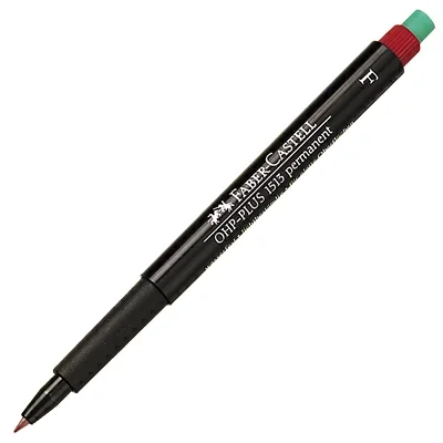 ปากกาเขียนแผ่นใสลบไม่ได้ 0.6มม. 4แถม1 (F) Faber-Castell