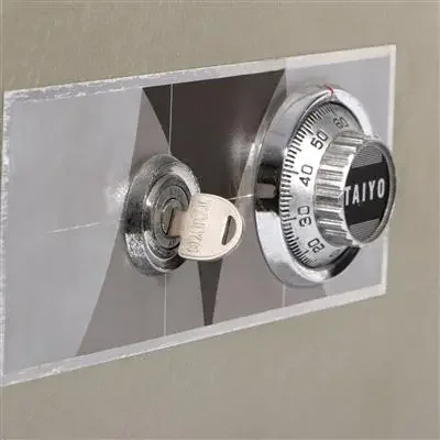 ตู้นิรภัย Taiyo   51 กก.  รุ่น TS377K1C ขนาด 48 ซม. สีเทา - ครีม ตู้นิรภัย Taiyo   51 กก.  รุ่น TS377K1C ขนาด 48 ซม. สีเทา - ครีม